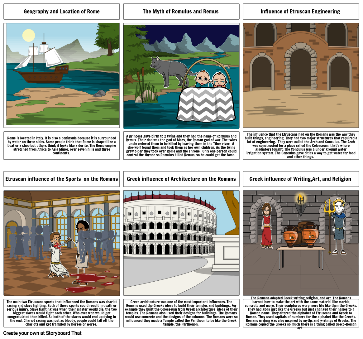 Greco-Roman project- Social Studies Storyboard