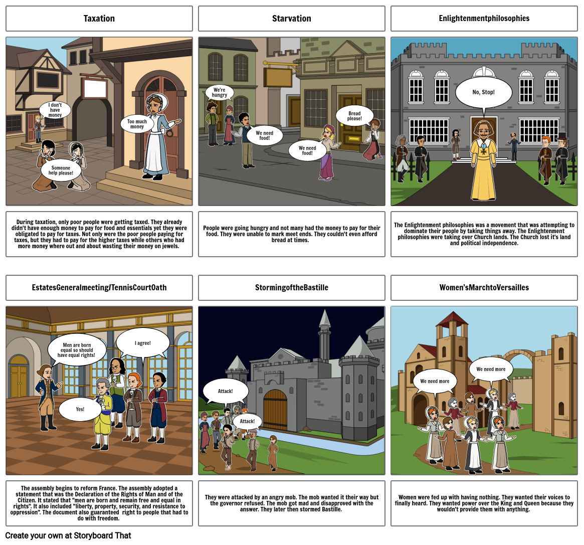 French Revolution Storyboard by e8d31e58