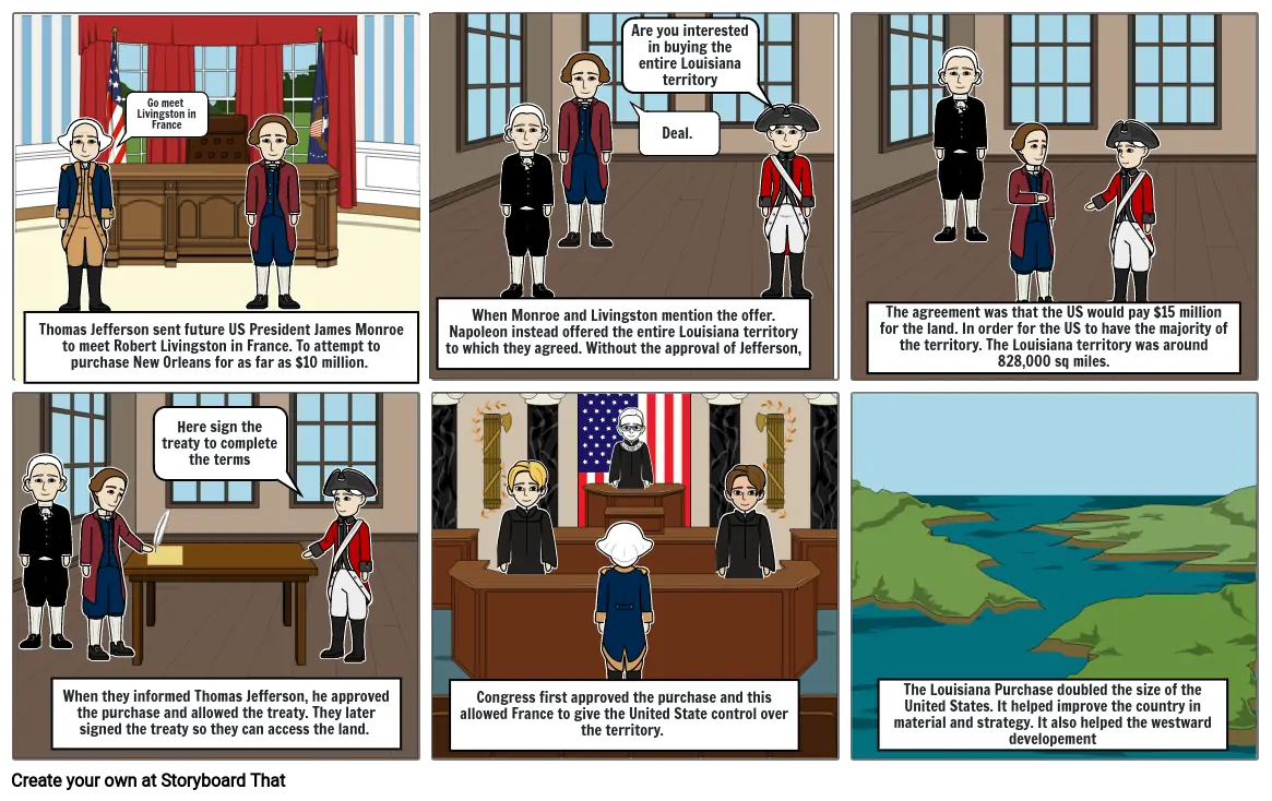 Louisiana Purchase Storyboard