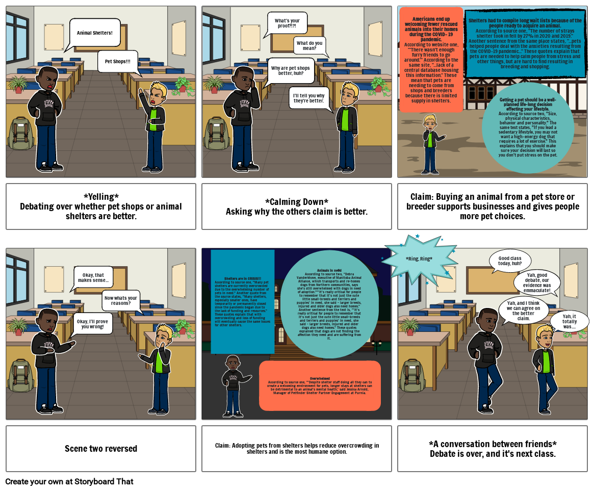 Argument project-ELA Storyboard by e94d0373