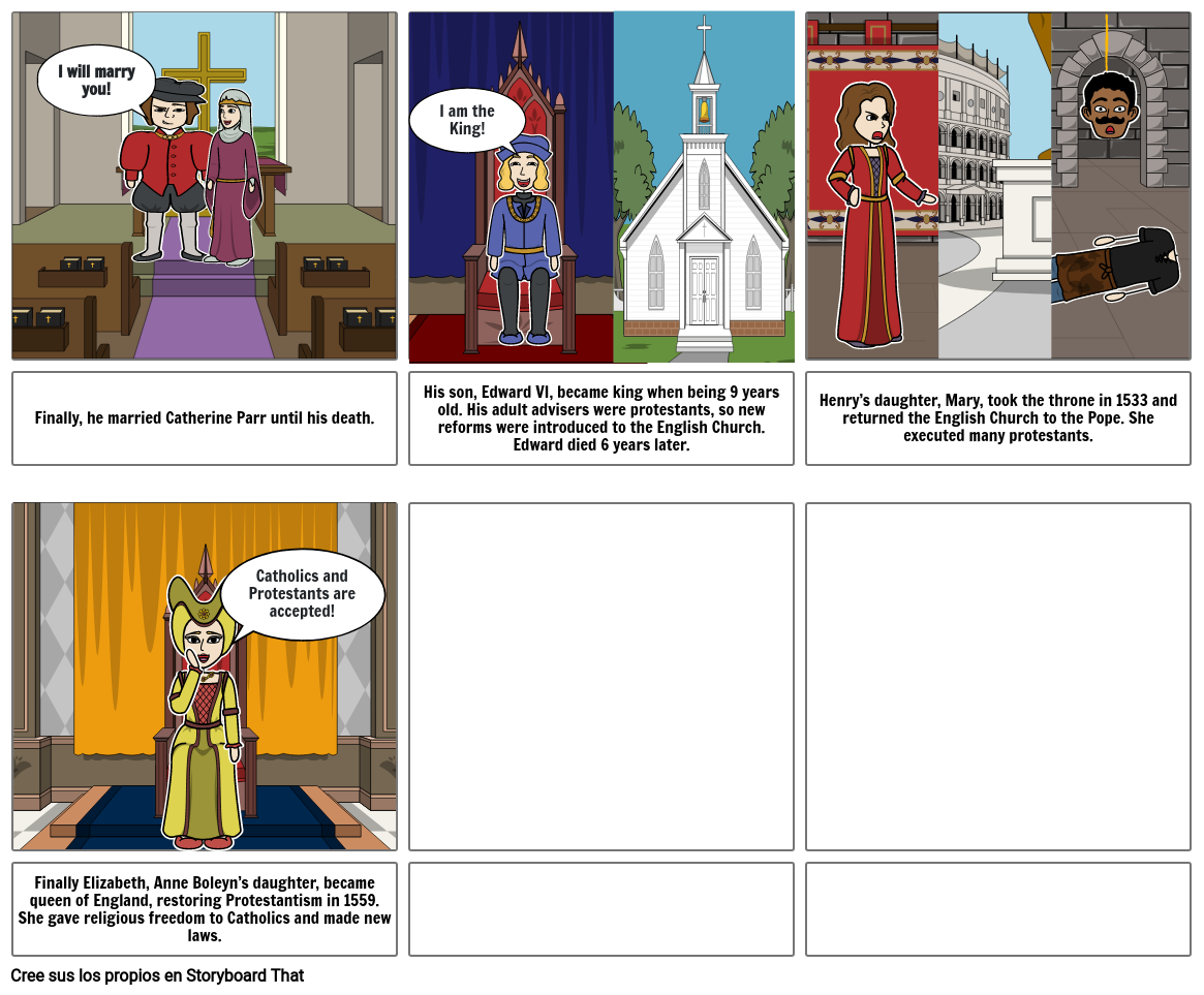 The Comic of King Henry VIII Storyboard by e981395a