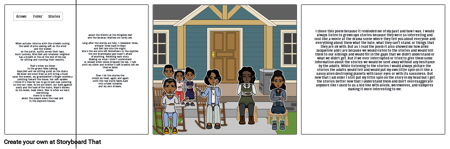 Brown Girl Dreaming Storyboard