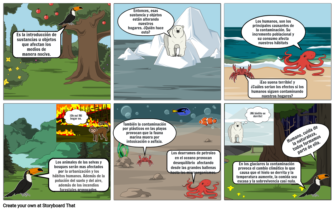 Contaminación ambiental Storyboard par ea138f30