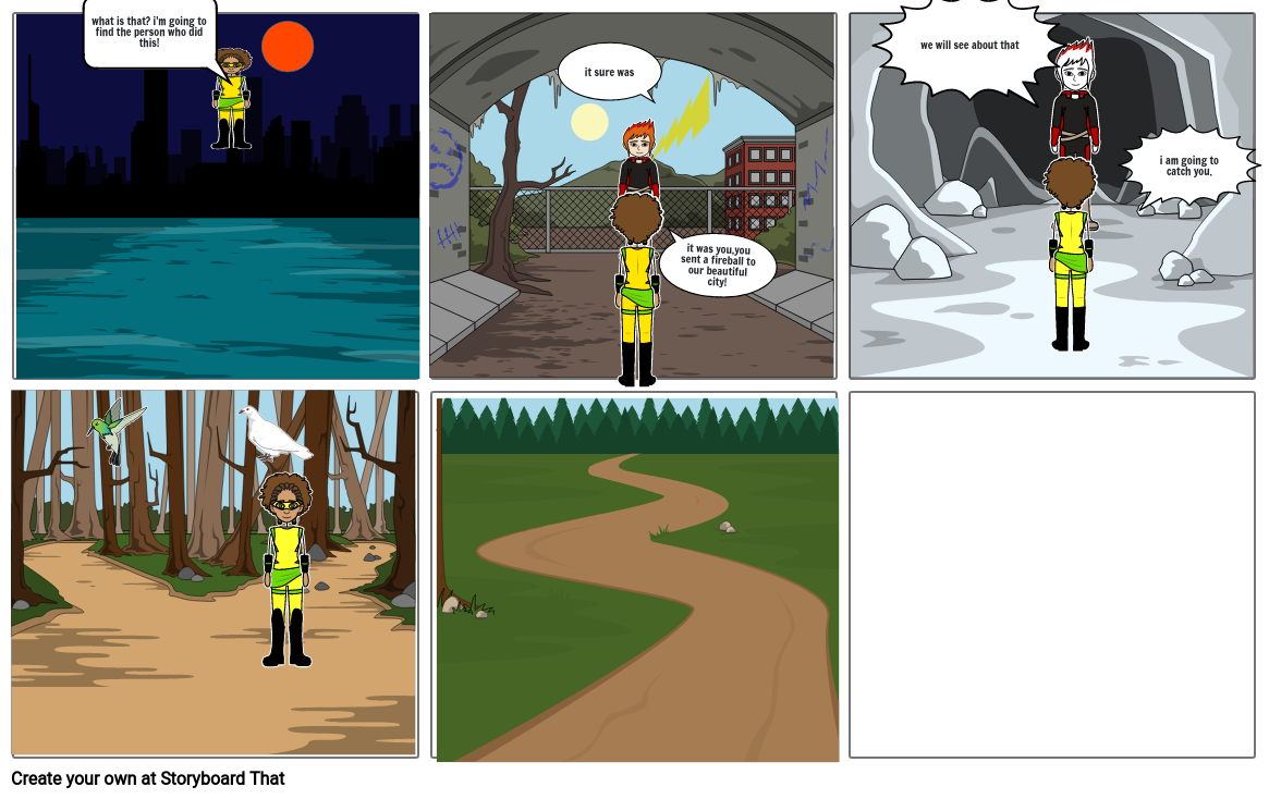 lucy's superhero story Storyboard by ea57a39b