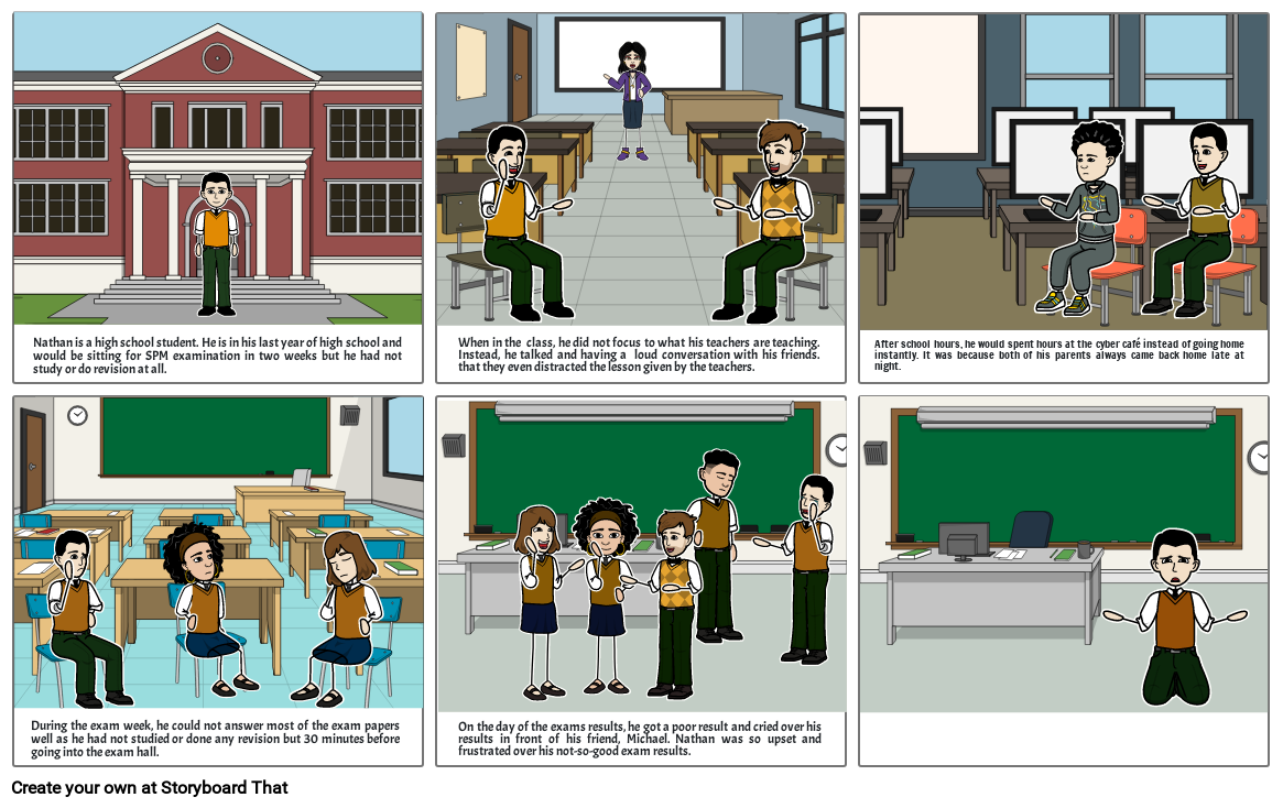 STORYBOARD - A Lazy Student