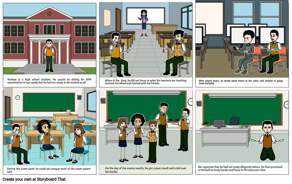 STORYBOARD - A Lazy Student Storyboard by ea71e2a3