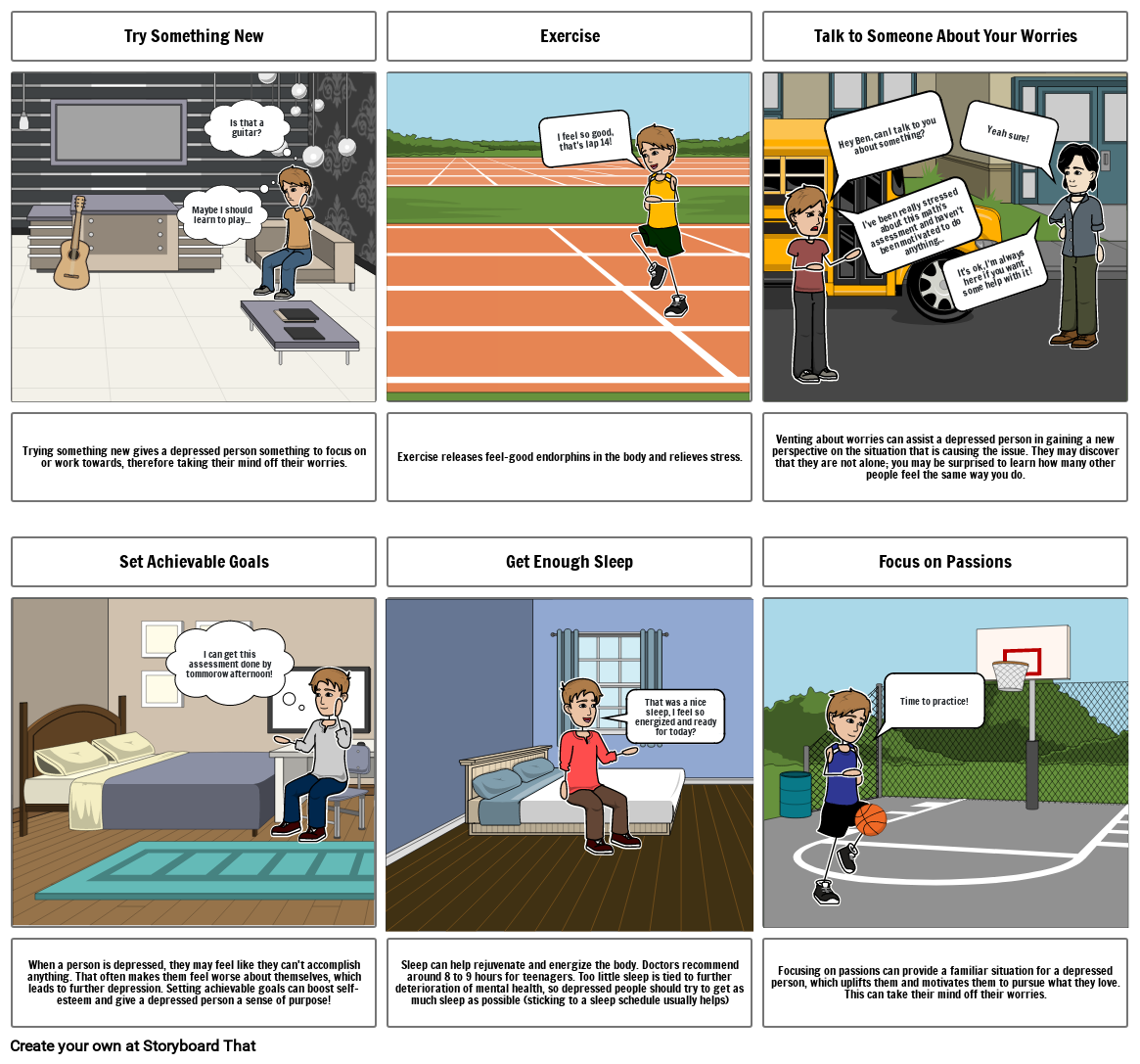 FSC PDHPE Storyboard - Depression Storyboard by ea7d57e8