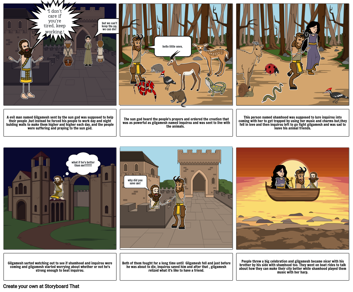 Gilgamesh storyboard project Storyboard por eaa22993