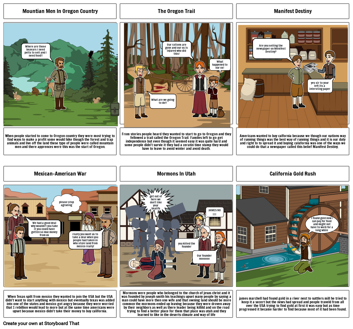 Westward Expansion Storyboard Par Eaa8019e