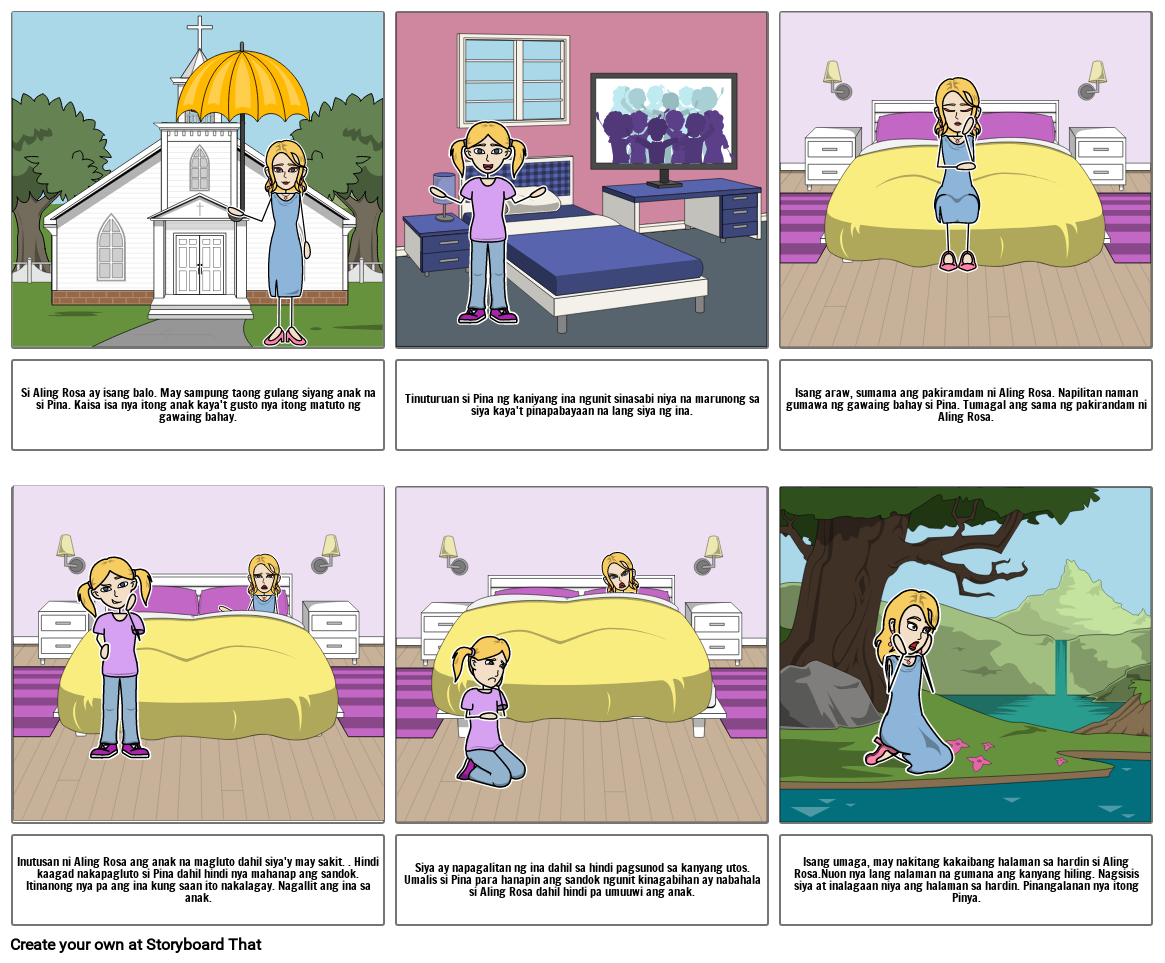 alamat ng pinya Storyboard por ead381e9
