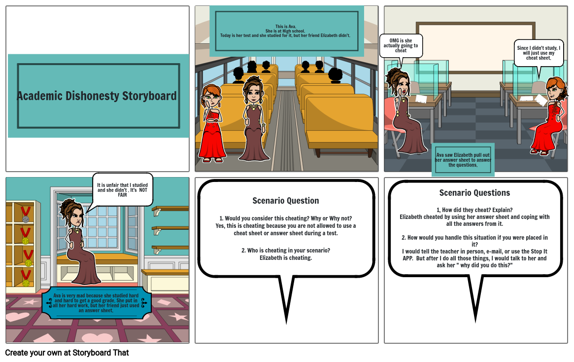 Academic Dishonesty Storyboard