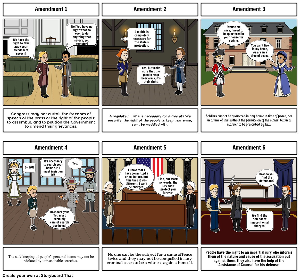 Bill of rights Storyboard por eb60c53043482