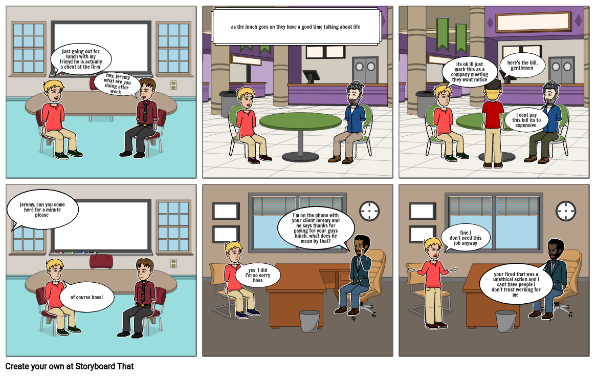 workplace ethics comic strip Storyboard by eb72f009