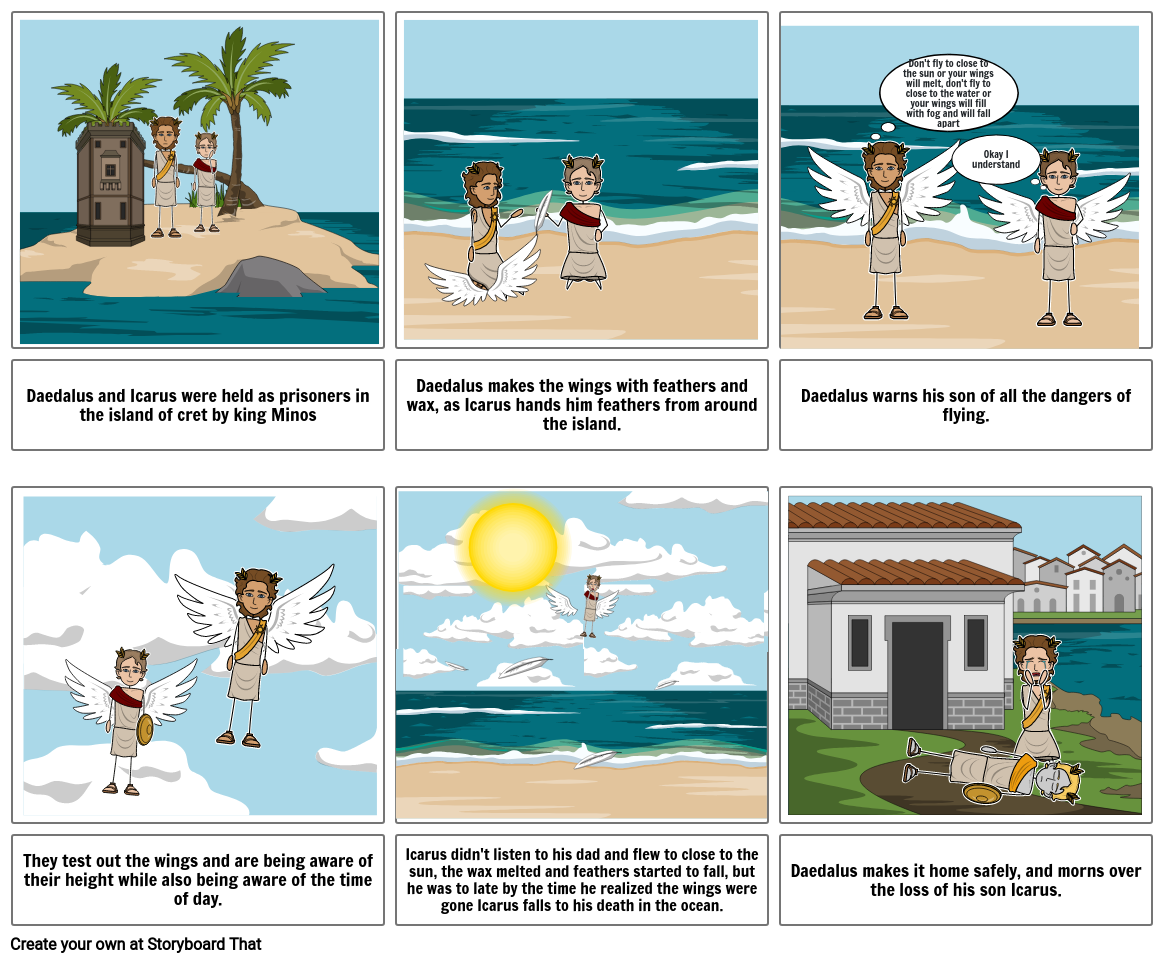 Icarus comic Storyboard by eb81652e