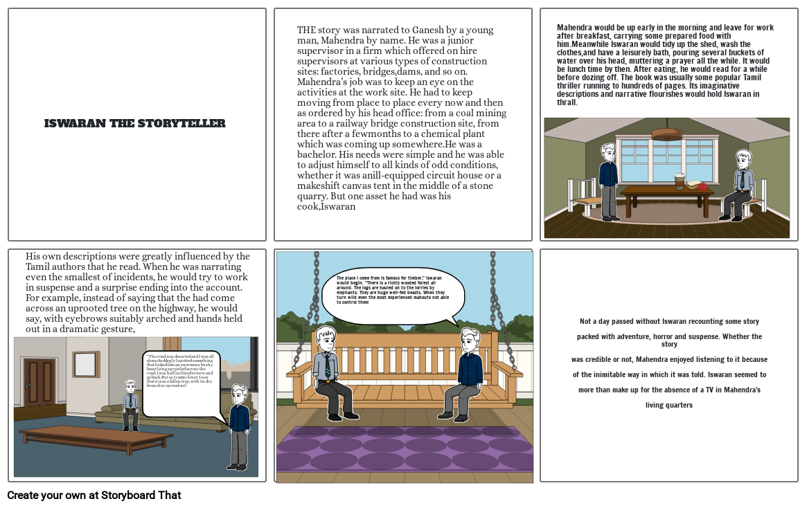 Iswaran the storyteller Storyboard por ebf1ae4b