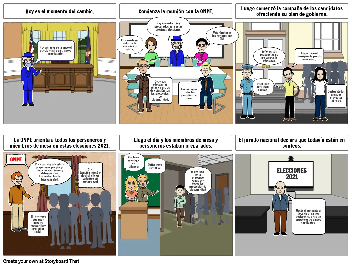 historieta Jornada electoral (elecciones)