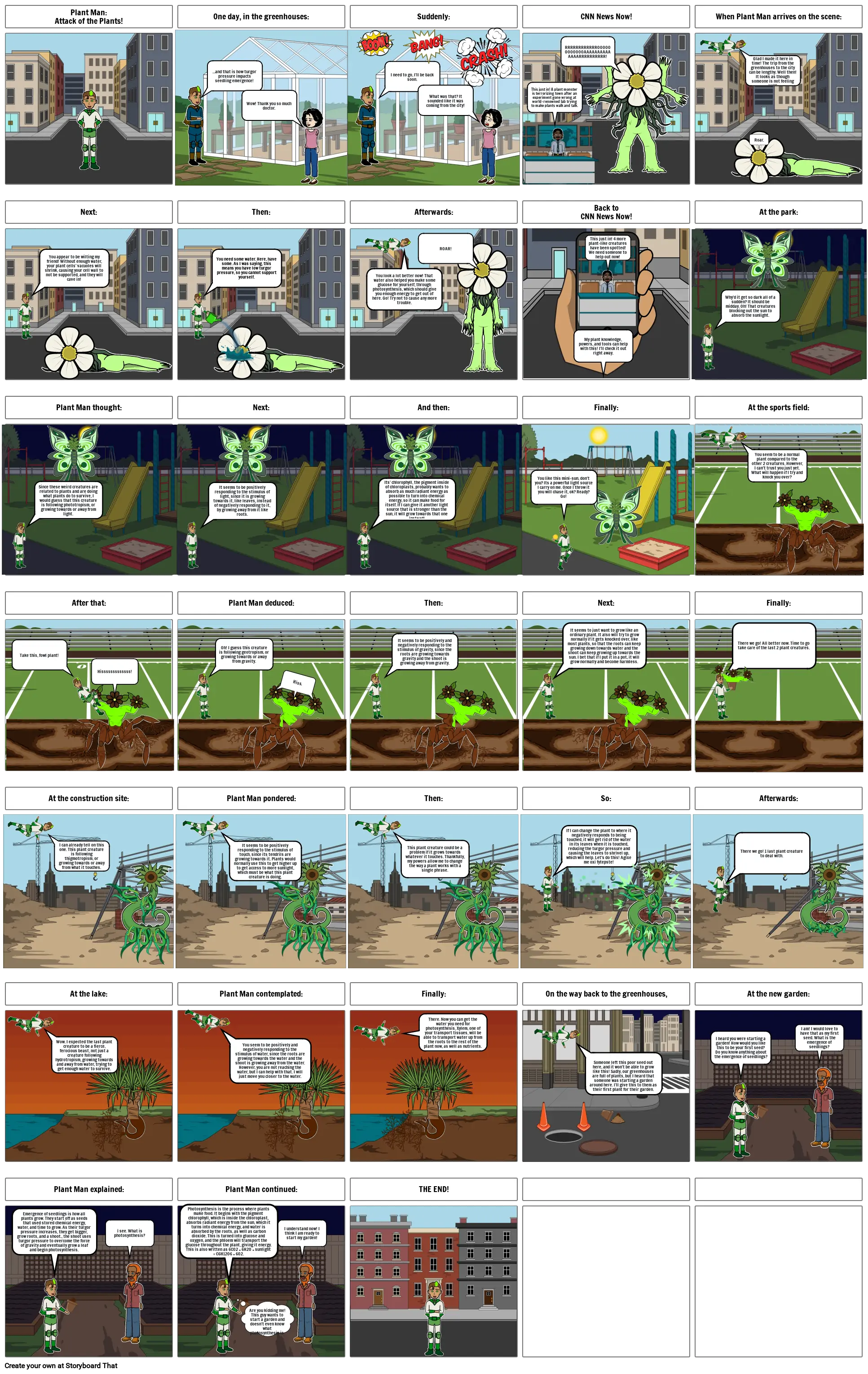 Plant Project Comic Strip