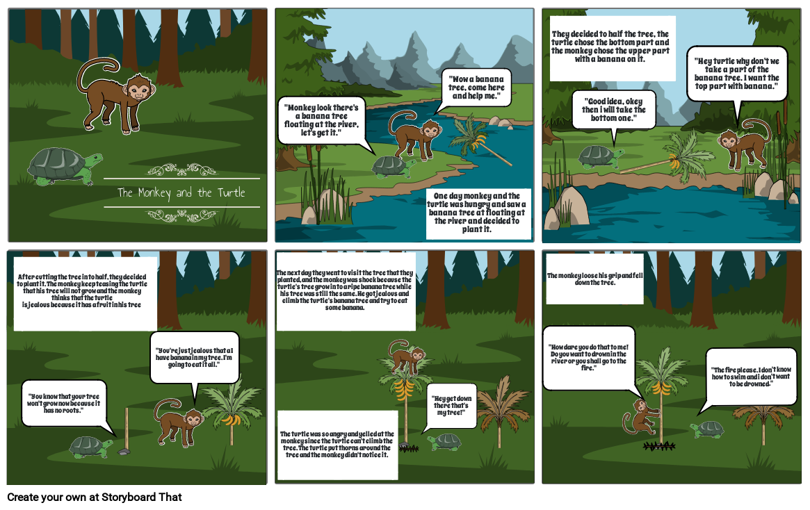 The Monkey and the Turtle Storyboard by ec1940e2