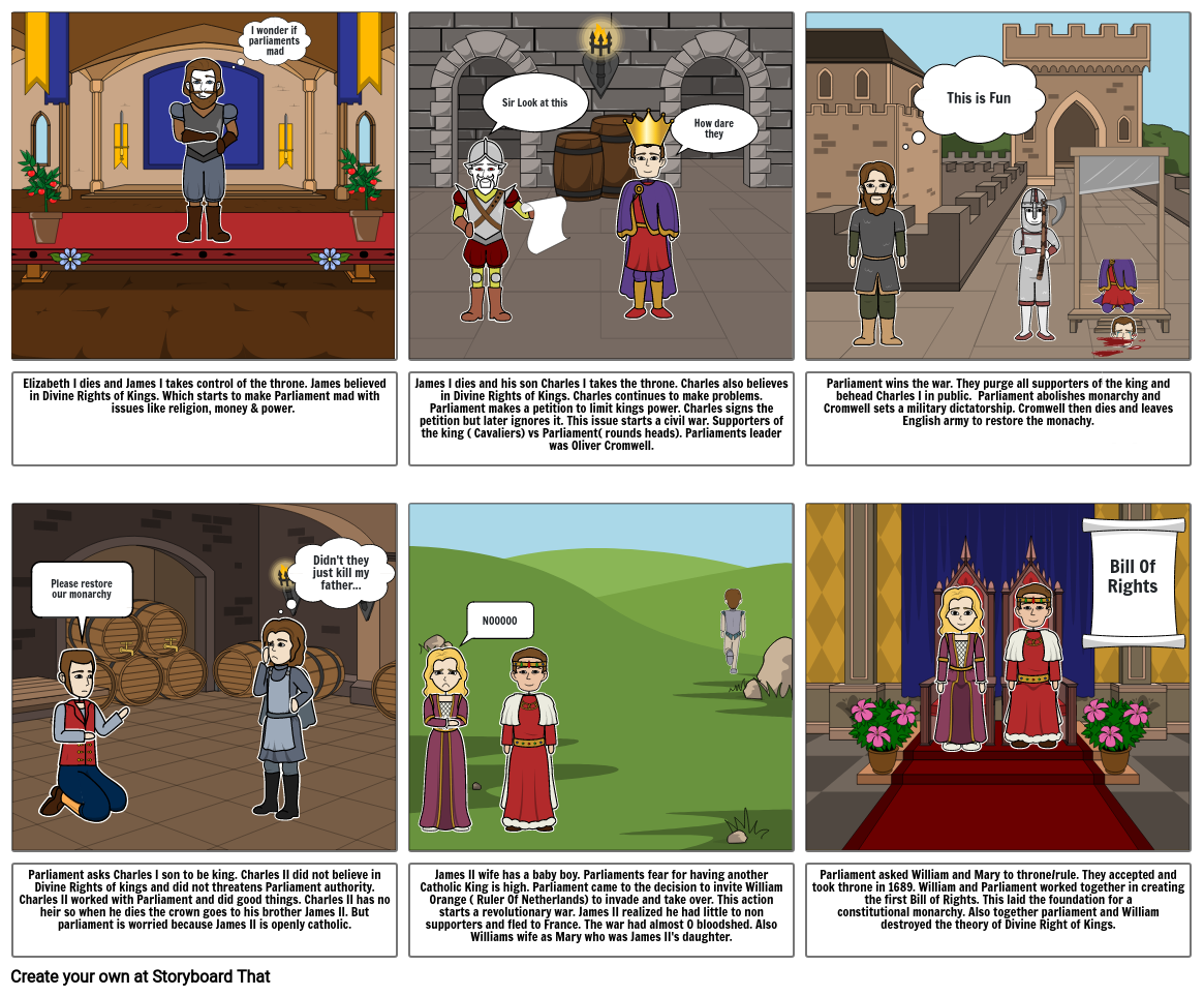 English Civil War and Revolution Storyboard por ec71068d