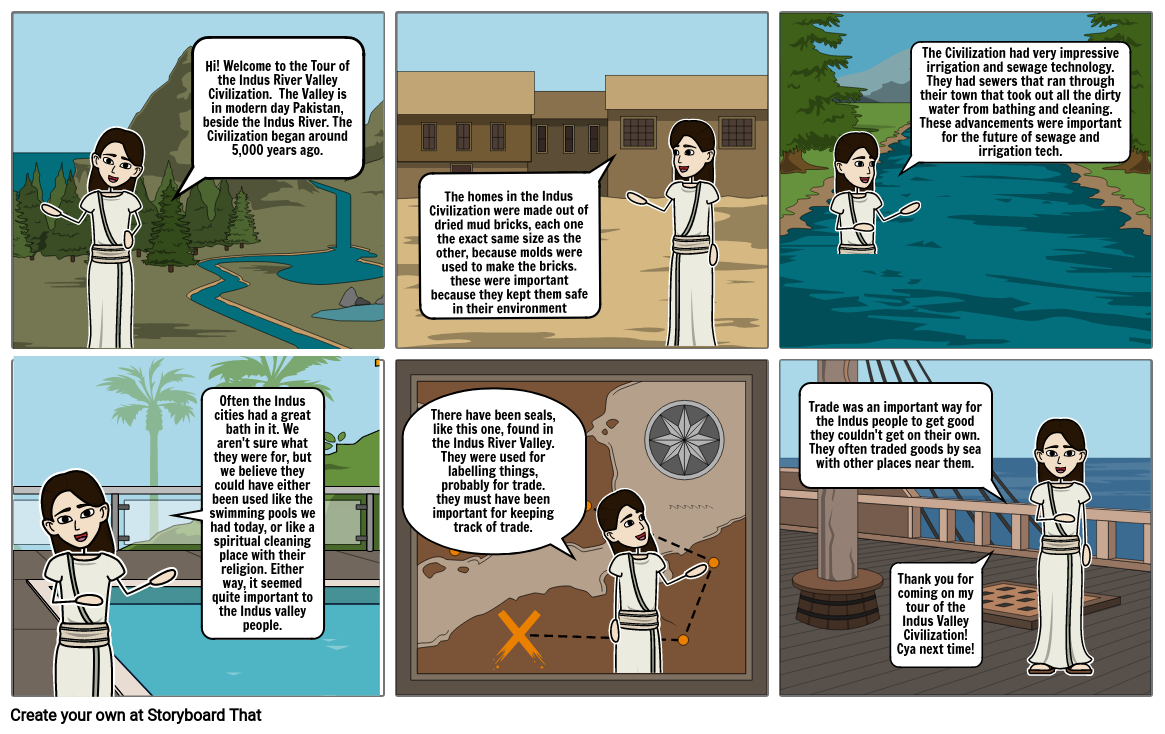 Indus River Valley Civilization Tour Storyboard