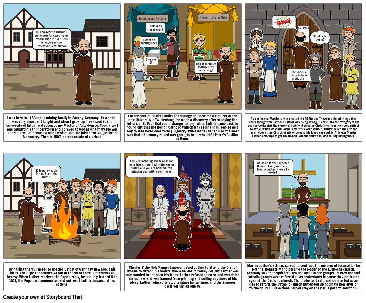 Religion Assignment - Final Storyboard by ecairns1