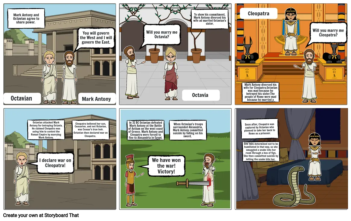 Octavian and Mark Antony Comic