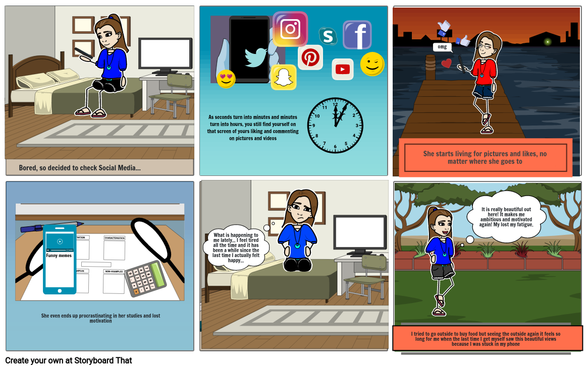 how-to-avoid-social-media-addiction-storyboard