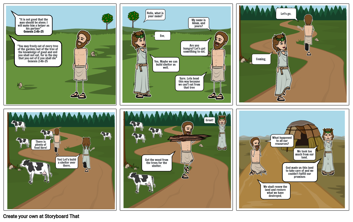 Stewardship Comic Strip Storyboard by ed4a32ae