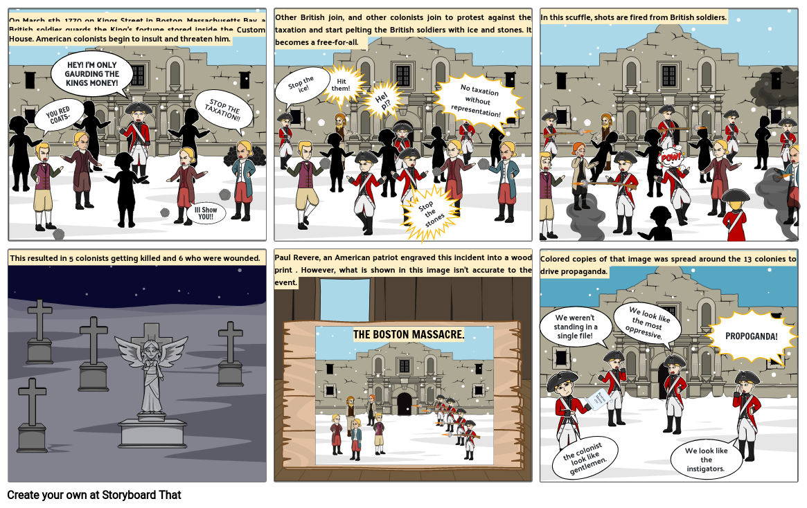 The Boston Massacre Storyboard By Eda977b9