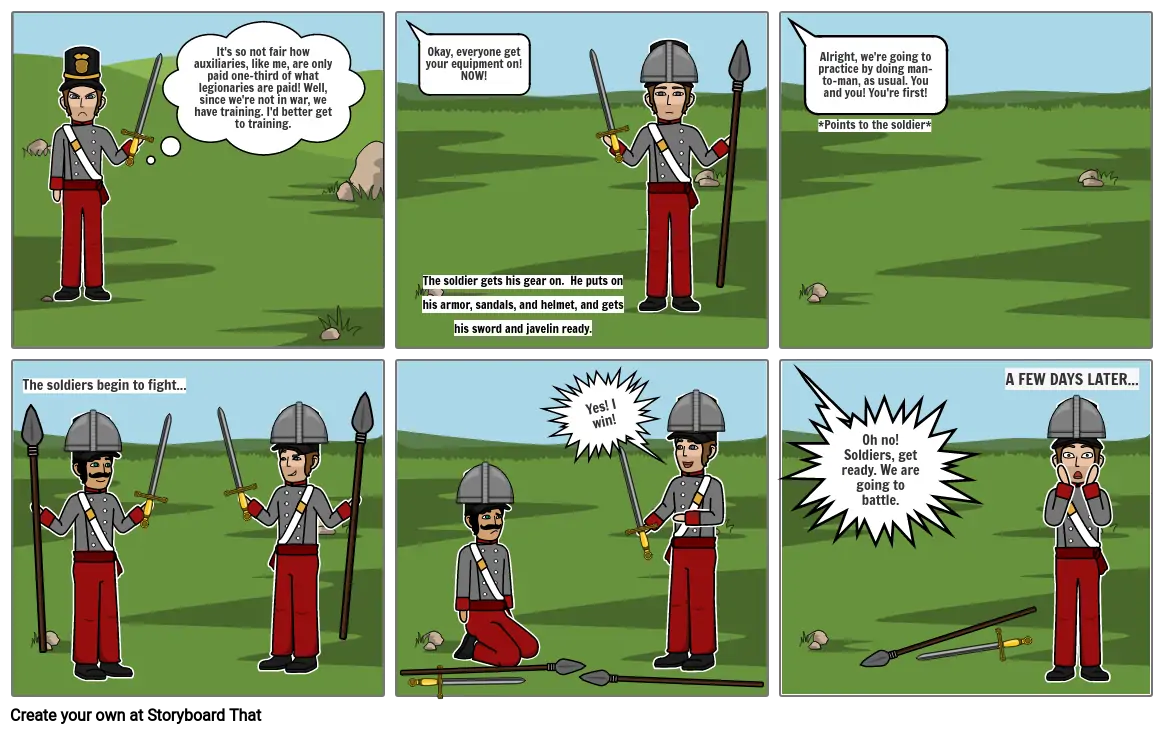 Eva Devroy - Comic of a Roman Soldier