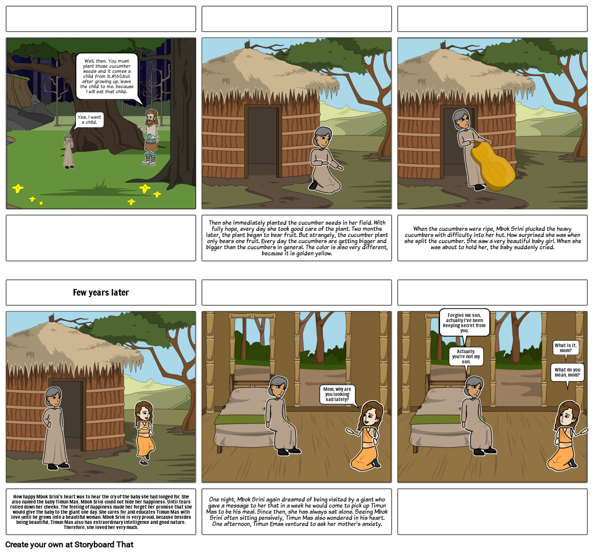 Timun Mas 2 Storyboard por ee26b8d8