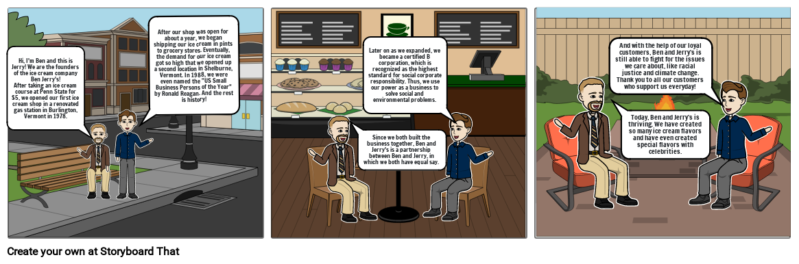 Business Ownership Storyboard - Ben and Jerry&#39;s