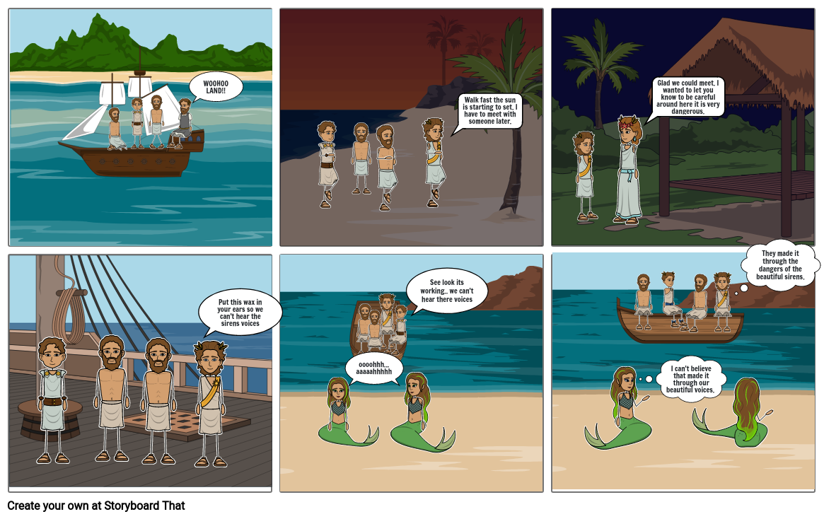 Odysseus book 12 storyboard