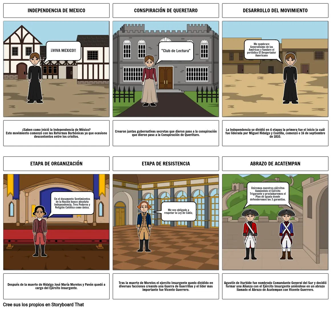 Independencia De México Storyboard By Eea79cc3