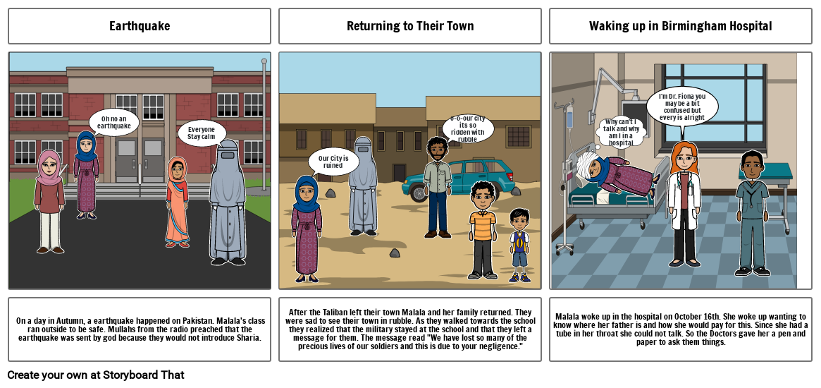 Malala Project Storyboard by eeab1a3b