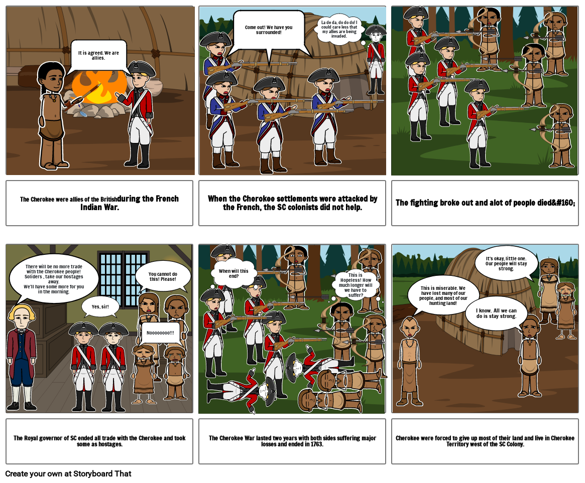 The Cherokee war Storyboard by eec88ce2