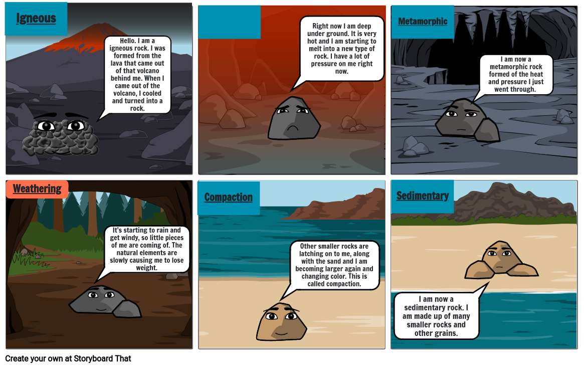 Rock Cycle Storyboard- Charlie Platt