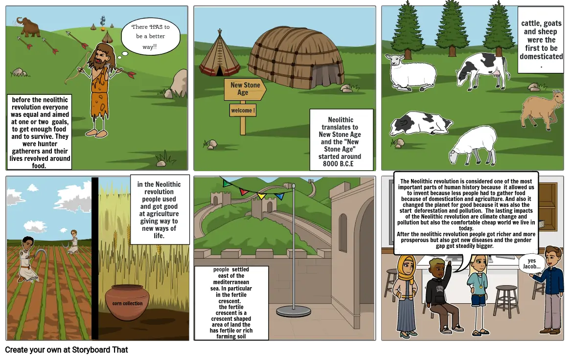 Neolithic revolution comic strip