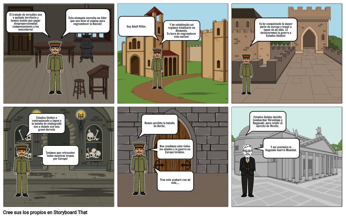 Historieta Sociales ll Guerra Mundial Storyboard