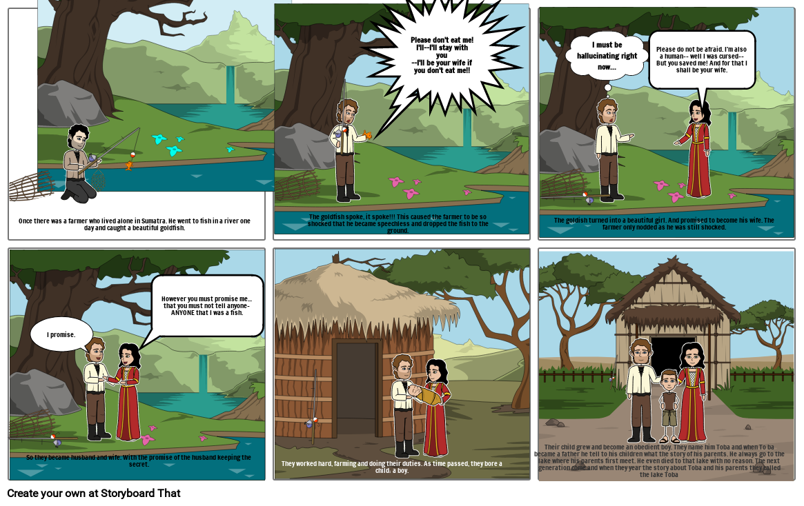 The legend of Toba lake Storyboard by eff67330