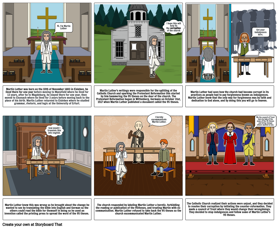 Martin Luther Storyboard par egrambauer