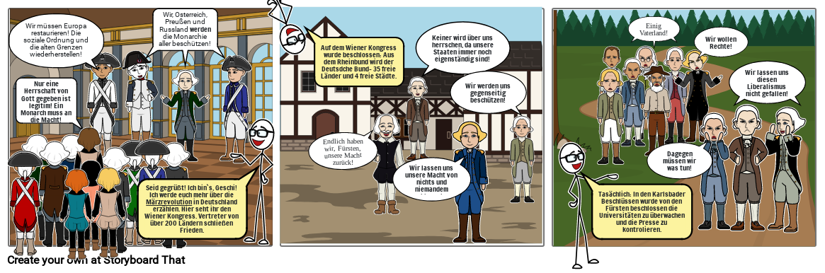 Zwischen Restauration und Revolution Storyboard