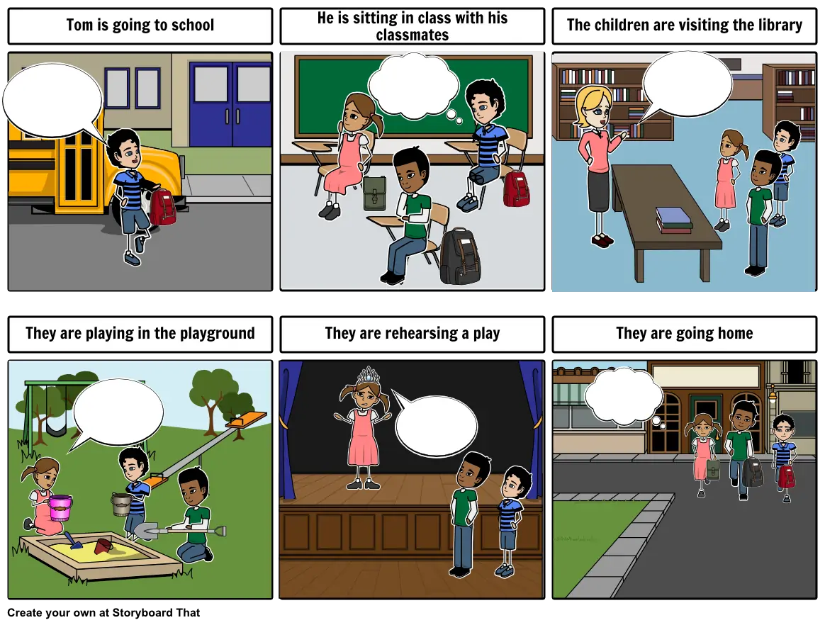 Present Continuous practice Storyboard by elenious75
