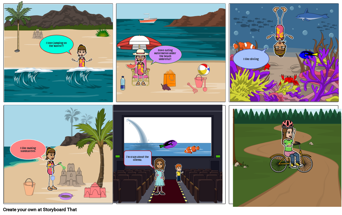 My Summer Vacation Storyboard By Elfot