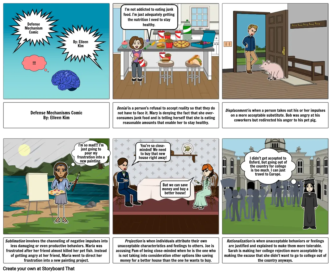 Defense Mechanisms Comic Strip