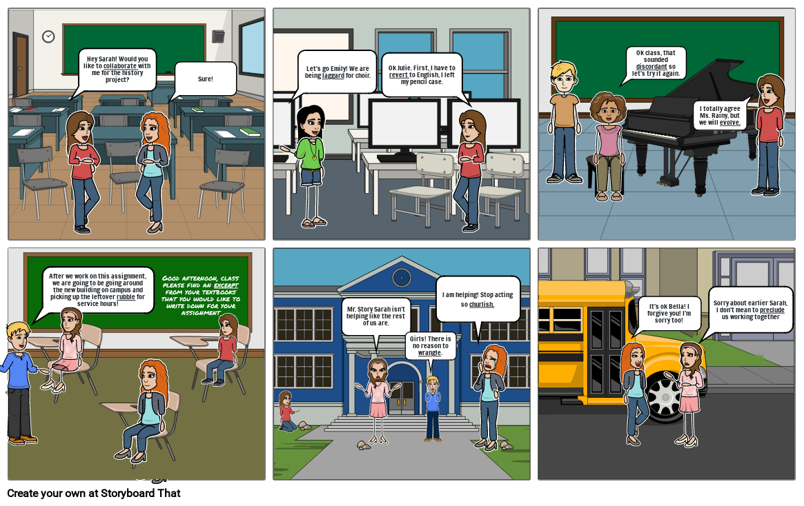 English 8 Vocab Storyboard by emma26170