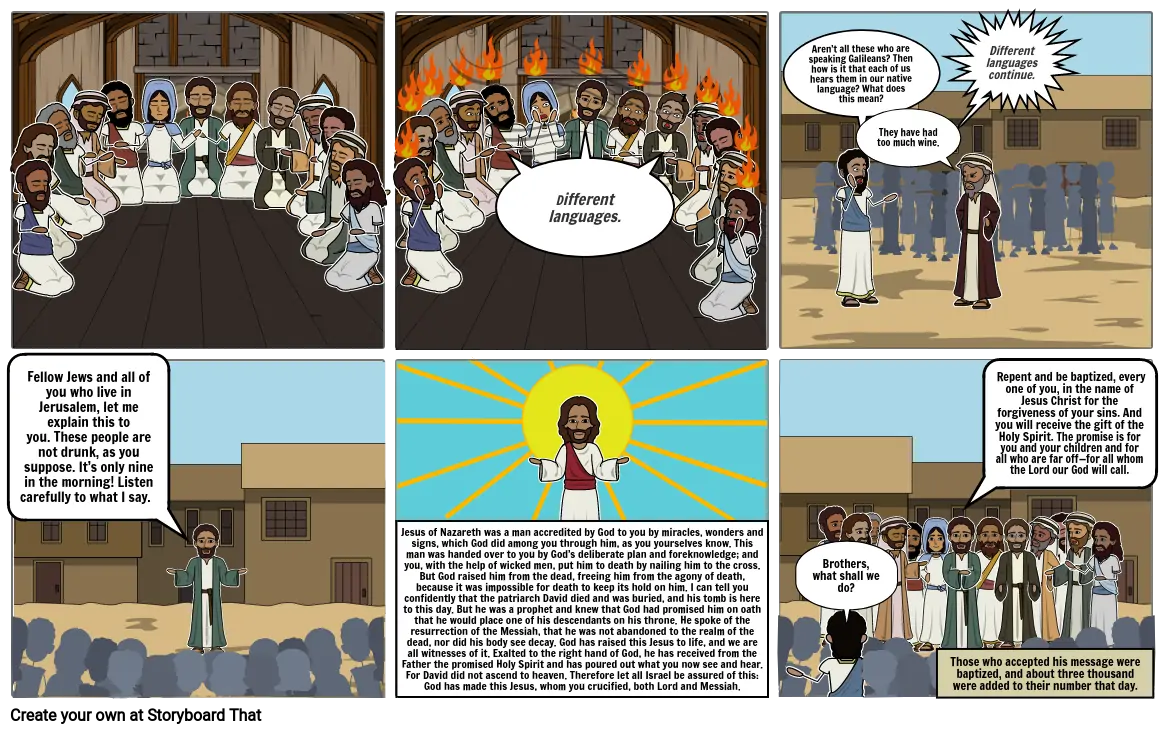 Pentecost Comic Strip