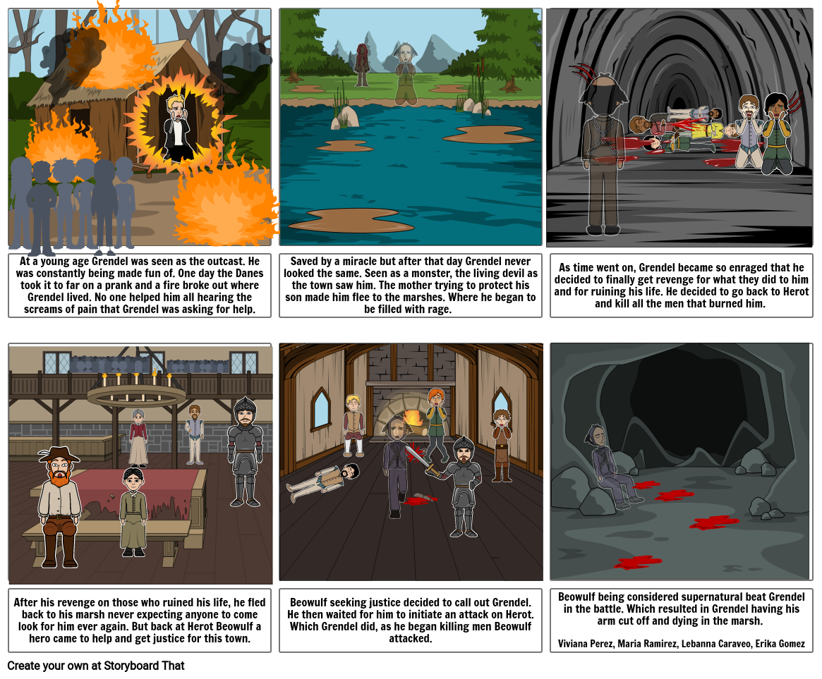 The Creation of Grendel Storyboard by englishperiod3