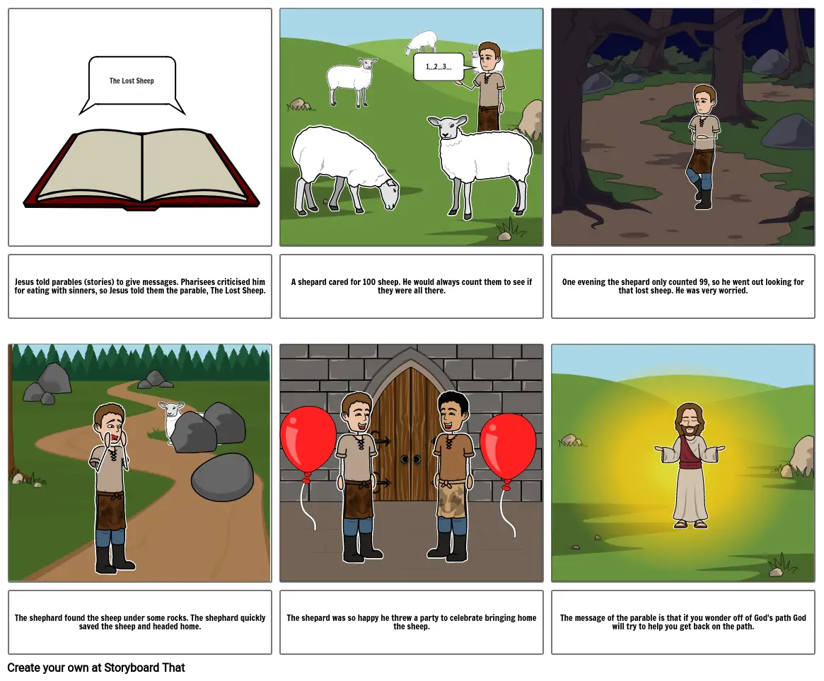 The Lost Sheep Storyboard by eoshea2