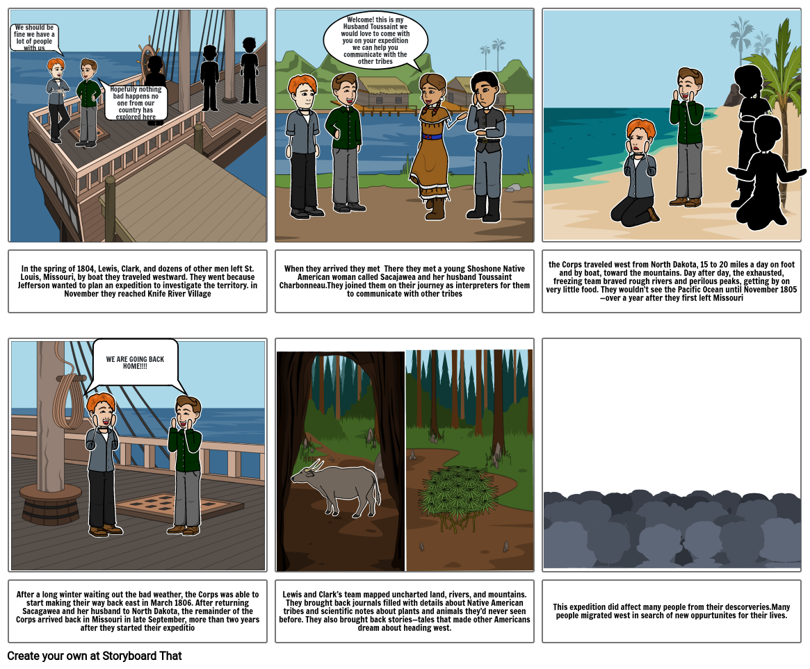 Lewis and Clark Storyboard Storyboard by ereeves57885